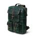 Leather Green Backpack Multi Pocket Laptop Bag For Men 16 Inches