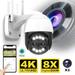 MYDENIMSKY ICSEE 8mp 4k 8x Hybrid Zoom Dual-lens Ptz 360Â° Home Security Motion Tracking Outdoor WiFi Security Camera Two-Way Talk Audio Security Video Surveillance Camera Works with Alexa