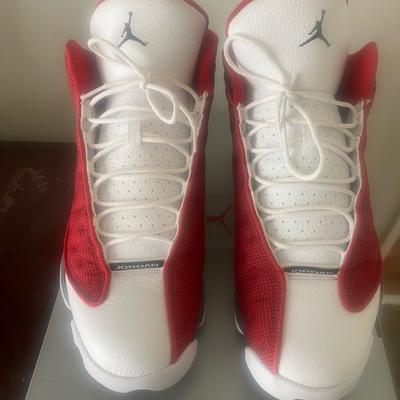 Nike Shoes | Air Jordan 13 Retro Gym Red/Black-Flint Grey-White | Color: Red/White | Size: 13