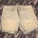 American Eagle Outfitters Shorts | American Eagle Distressed Light Wash Hi-Rise Denim/Jean Shorts Sz 6 | Color: Blue | Size: 6