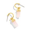 Madewell Jewelry | Madewell Stone Collection Drop Earrings, Rose Quartz | Color: Gold/White | Size: Os