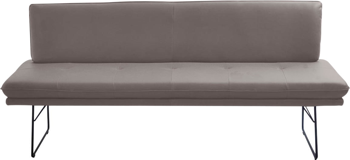 Polsterbank K+W KOMFORT & WOHNEN, braun (sattel), B:195cm H:87cm T:65cm, Sitzbänke, Polsterbank in Spitzkissenoptik, Sitzsteppung, in 2 Größen wählbar