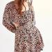 Free People Dresses | Free People Long Sleeve Floral Jael Mini Dress | Color: Black/Pink | Size: M