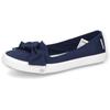 Sneaker Ballerinas DOCKERS BY GERLI, Damen, Gr. 39, blau (dunkelblau), Textil, sportlich, Schuhe, Freizeitschuh mit auffälliger Schleife
