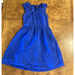 J. Crew Dresses | J. Crew Sleeveless Shoulder Cap Cotton Linen Cobalt Blue Mini Dress With Pockets | Color: Blue | Size: 4