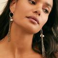 Free People Jewelry | Free People Mixer Dangle Earrings | Color: Gold/White | Size: Os