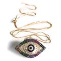 Free People Jewelry | Crystal Eye Necklace Pendant Gold | Color: Gold | Size: Os