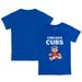 Infant Tiny Turnip Royal Chicago Cubs Teddy Boy T-Shirt