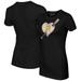 Women's Tiny Turnip Black Pittsburgh Pirates Heart Bat T-Shirt