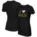 Women's Tiny Turnip Black Pittsburgh Pirates I Love Dad T-Shirt