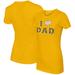 Women's Tiny Turnip Gold San Diego Padres I Love Dad T-Shirt