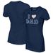 Women's Tiny Turnip Navy New York Yankees I Love Dad T-Shirt