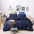 Kids Bedding Set Star Constellation Bedding Set Galaxy Universe Bedding &Linen for Boys Girls Adults,Polka Dot Geometric Bedclothes Animal Bedspread Cover,Navy Blue 3 Pcs Super King Bedroom Decor