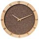 UberDeco 12 inch Wooden frame brown open face wall Clock