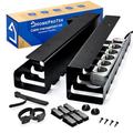 HOMEPROTEK Desk Tidy Under Desk Cable Management Tray x2 Black, Cable Duct for Tidy Home Office Wire Management, Easy Assembly Sturdy Steel Cable Holder Desk, 43x10x10cm Cable Rack and Accessories