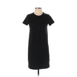 J.Crew Factory Store Casual Dress - Shift: Black Solid Dresses - Women's Size X-Small