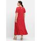Sommerkleid SHEEGO "Große Größen" Gr. 48, Normalgrößen, rot (mohnrot gemustert) Damen Kleider Lange