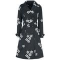 Voodoo Vixen Marjorie Black Floral Jacket Coats black white