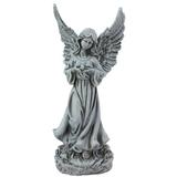 Northlight Seasonal 13" Weathered Serene Angel w/ Dove Outdoor Garden Statue in Gray | 12.5 H x 5.25 W x 4 D in | Wayfair NORTHLIGHT DW37309