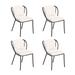 Oxford Garden Malti Patio Dining Side Chair w/ Cushion in Black | 30.25 H x 21.25 W x 23.5 D in | Wayfair MLSC-LN-PC.C4