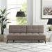 Serta Shelby 75.6" Tufted Convertible Sleeper Sofa Wood/Solid Wood/Polyester in Brown | 33.46 H x 75.6 W x 42.1 D in | Wayfair RA-STNS3EU5004