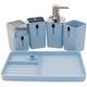 Bathroom Accessory - 5 Pieces Set - Bath Set - Toothbrush Holder - Tumbler - Soap Dispenser - Cotton Box - Soap Dish - Organizing Tray