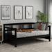 Twin Size Solid Wood Daybed with Vintage Side Rail, Wooden Sofa bed, Solid wood Slats Support, Bedroom & Living room Furniture