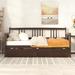 Twin Size Daybed Bed with 2 Drawers, Solid Wood Slat Support, Vintage Side Rail, Rustic style for Bedroom, Espresso wood finish