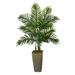 4' Areca Palm Artificial Tree in Green Planter (Real Touch) - 14.5"