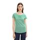 TOM TAILOR Damen 1036192 Basic T-Shirt mit Schriftzug, 32066 - Small Green Offwhite Stripe, XXS