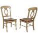 Rosalind Wheeler Ayvan Solid Wood Queen Anne Back Side Chair in Beige/Wood in Brown | 38 H x 18.5 W x 23 D in | Wayfair