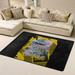 DouZhe Yellow Eat Sleep Game Repeat GamePad Pattern Area Rugs Non-Slip Machine Washable Floor Mat Eat Sleep Game Repeat Poster GamePad Shabby Style Carpet Doormat 63x48 inches