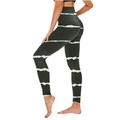 Mrat Women Comfy Pants Full Length Yoga Pants Ladies Casual Printed Yoga Pants High Waist Loose Straight Long Pants Female Elastic Waist Trouser Black XXL