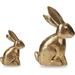 The Holiday Aisle® Fransien 2 Piece Rabbit Statue Set Wood in Brown/Yellow | 7 H x 5 W in | Wayfair 7C677830BCD5405788776AAE2C56D4C9