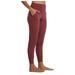 Mrat Women Fit Pants Casual Yoga Capris Pants Ladies Stretch Yoga Leggings Fitness Running Gym Sports Full Length Active Pants Female Casual Trousers Red XXXL