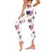 ZHAGHMIN White Yoga Pants for Women Independence Day for Women Print Mid Waist Yoga Pants for Women S Leggings Tights Compression Yoga Running Fitness American 4Th Of July Print Leggings Pants for Y