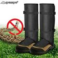 AYAMAYA Snake Guards Snake Proof Guards with Adjustable Buckle Waterproof Boot Gaiters from Bites for Outdoor Men & Women Hunting or Hiking Black