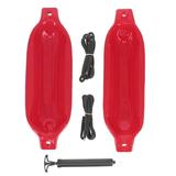 BISupply Boat Bumpers for Docking - Boat Fenders Red 2 Pack 22.8 x 7.8in Buoys
