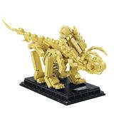 HI-Reeke Dinosaur Building Block Set Triceratops Fossils Building Brick Kit Toy for Kid Adult Beige