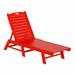 Malibu Poly Reclining Outdoor Patio Chaise Lounge Chair Adjustable Red