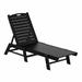 Malibu Poly Reclining Outdoor Patio Chaise Lounge Chair Adjustable Black