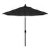 Pemberly Row Skye 9 Black Patio Umbrella in Sunbrella 1A Black