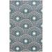 Loomaknoti Terrace Tropic Ferley 9 x 12 Abstract Indoor/Outdoor Area Rug Blue/White
