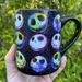 Disney Kitchen | Disney Nightmare Before Christmas Jack Skellington Faces Mug Purple Glitter Web | Color: Black | Size: Os