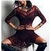 Free People Dresses | Free People Lace Burgundy Off The Shoulder Dress (L) | Color: Red | Size: L