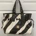 Dooney & Bourke Bags | Dooney & Bourke Black Patent / White Canvas Zebra Satchel Euc Chiara Bag Med | Color: Black/White | Size: Os