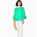 Lilly Pulitzer Tops | Lilly Pulitzer Nwt Christie Top In Juniper Green | Color: Green | Size: L