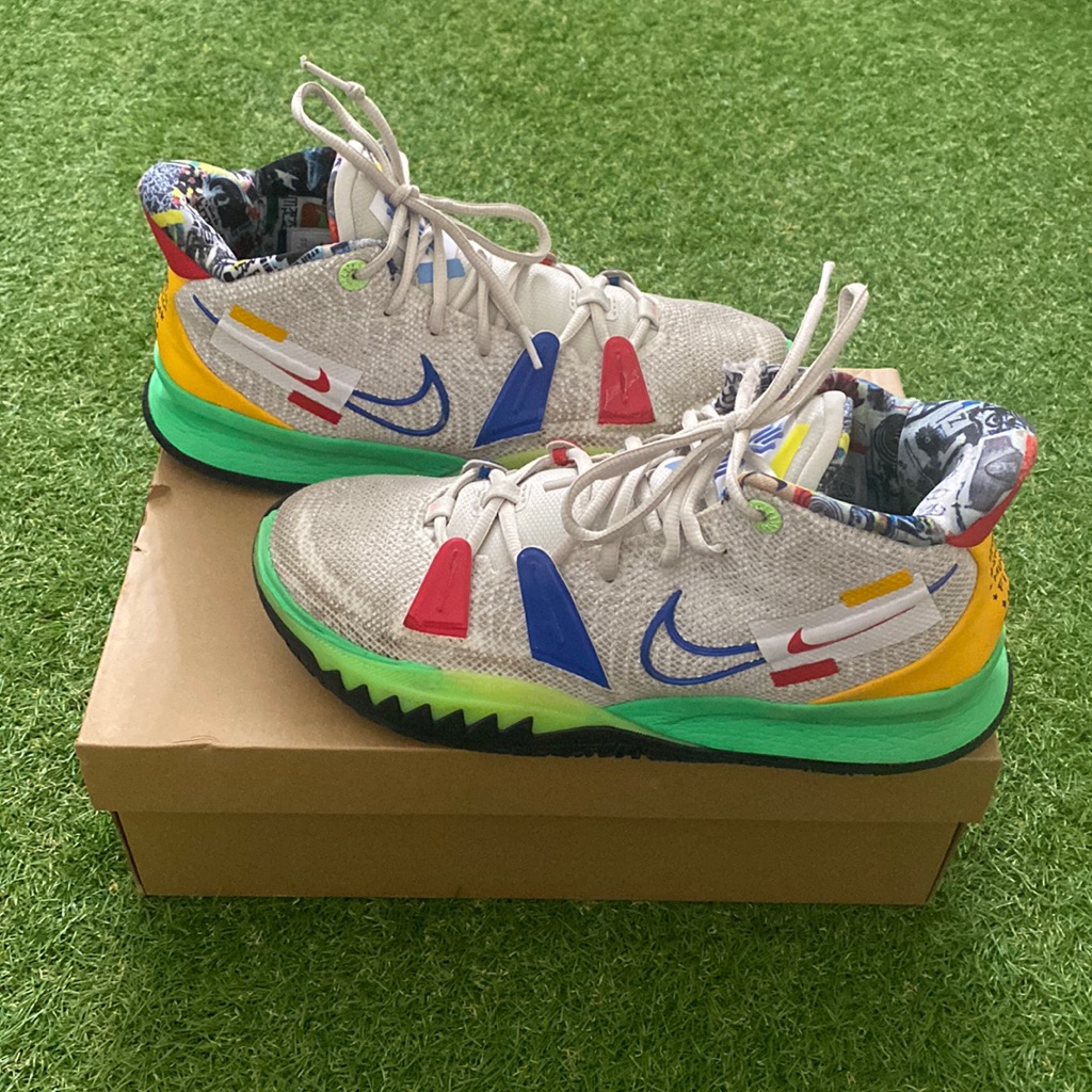 Nike Shoes | 2021 Nike Kyrie 7 'Visions' Nike Sneakers Mens Sz 10 Used With Box | Color: Gray/Green | Size: 10