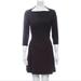 Kate Spade Dresses | Kate Spade Broome Street Black Fit & Flare Skater 3/4 Sleeve Pockets Size Small | Color: Black | Size: S
