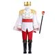 IMEKIS Kids Boys Halloween Royal King Costume Fancy Prince Charming Role Play Dress Up Children Snow White Christmas Carnival Birthday Cosplay Party Outfit White 7-8 Years